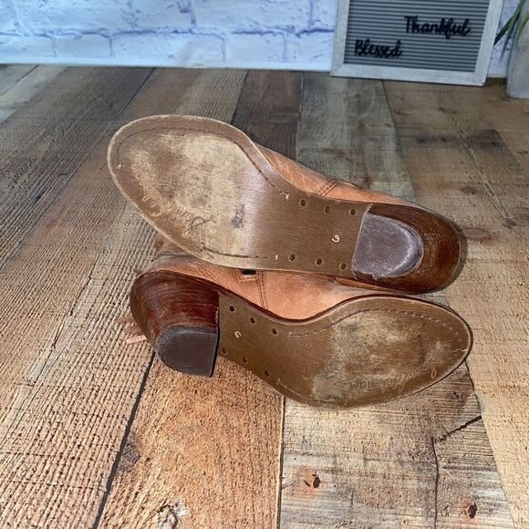 Sam Edelman Louie Women 6 Fringe Zip Brown Leather Booties - Picture 2 of 11